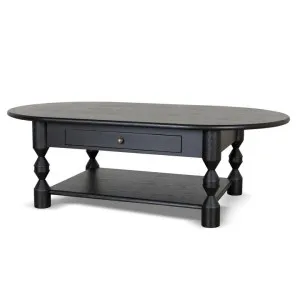 Primrose 1.4m Oval Coffee Table - Black by Interior Secrets - AfterPay Available by Interior Secrets, a Coffee Table for sale on Style Sourcebook