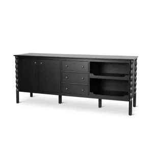 Primrose 1.9m Sideboard - Black by Interior Secrets - AfterPay Available by Interior Secrets, a Sideboards, Buffets & Trolleys for sale on Style Sourcebook