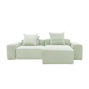 Riley Linen Oatmeal Modular Sofa - 2 Seater Chaise by null, a Sofas for sale on Style Sourcebook