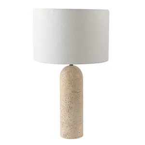 Travis Travertine Table Lamp Natural by null, a Lighting for sale on Style Sourcebook