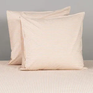 Modella Stripe Pillowcase Pair - Orange, European, 100% Cotton by Canningvale, a Pillow Cases for sale on Style Sourcebook