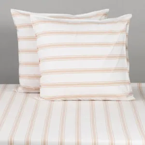 Modella Stripe Pillowcase Pair - Orange, European, 100% Cotton by Canningvale, a Pillow Cases for sale on Style Sourcebook
