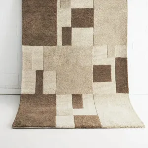 Zephyr Beige Brown Wool Rug by null, a Contemporary Rugs for sale on Style Sourcebook