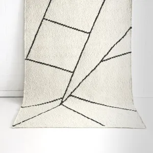 Atlas Ivory Black Boucle Wool Rug by null, a Contemporary Rugs for sale on Style Sourcebook
