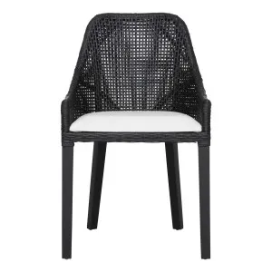 Tamba Dining Chair in Rattan Black by OZ Design, a Dining Chairs for sale on Style Sourcebook