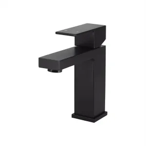 Square Basin Mixer Matte Black by null, a Bathroom Taps & Mixers for sale on Style Sourcebook