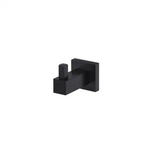 Square Robe Hook Matte Black by null, a Shelves & Hooks for sale on Style Sourcebook