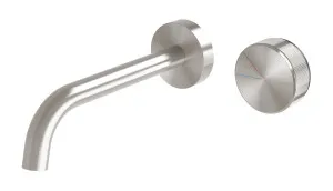 Axia Wall Basin Set Curved 180 Brushed Nickel by null, a Bathroom Taps & Mixers for sale on Style Sourcebook