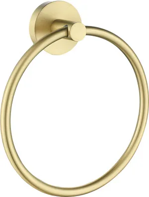 Goulburn Towel Ring Brushed Gold by null, a Towel Rails for sale on Style Sourcebook