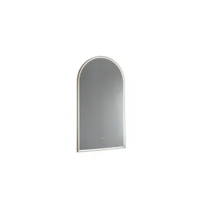 Arch LED Mirror 500X900 Brushed Brass by null, a Illuminated Mirrors for sale on Style Sourcebook