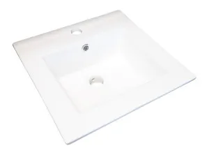 Carina Inset Basin 1TH Ceramic 410X410 Gloss White by null, a Basins for sale on Style Sourcebook