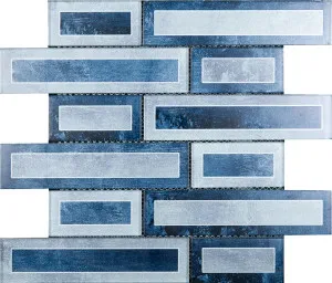 Tique Cobalt Glass (Mix) Gloss by null, a Mosaic Tiles for sale on Style Sourcebook