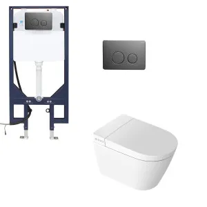Novus Smart Suite WH P Trap Round Metal Gun Metal Button by null, a Toilets & Bidets for sale on Style Sourcebook