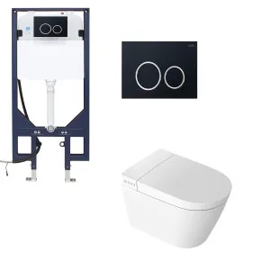 Novus Smart WH Suite P Trap Round ABS Matte Black Button by null, a Toilets & Bidets for sale on Style Sourcebook