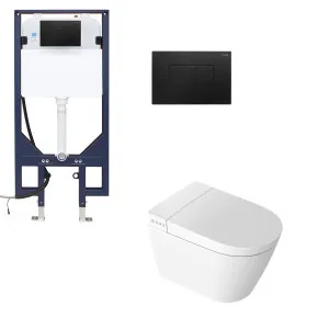 Novus Smart WH Suite P Trap Square ABS Matte Black Button by null, a Toilets & Bidets for sale on Style Sourcebook