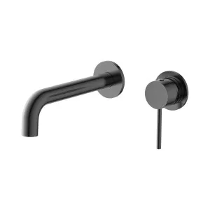 Misha Wall Basin Set Curved 190 Gun Metal by null, a Bathroom Taps & Mixers for sale on Style Sourcebook