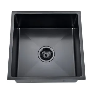 Platz Single Sink Nth 440X440 Matt Black Stainless Steel by null, a Kitchen Sinks for sale on Style Sourcebook