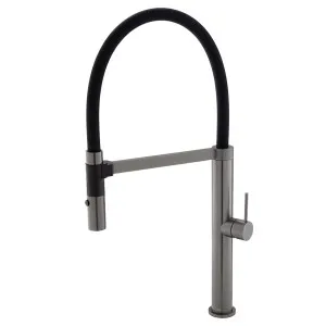 Kaya Sink Mixer Pull Out/Pull Down Gooseneck 231 Gun Metal by null, a Laundry Taps for sale on Style Sourcebook