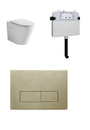 Java In-wall FS Suite S&P Square Metal Brushed Gold Button by null, a Toilets & Bidets for sale on Style Sourcebook