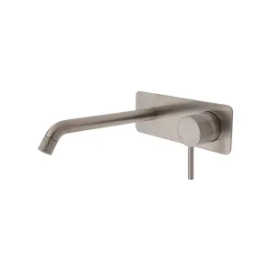 Axle Wall Basin Set Soft Square Curved 200 Brushed Nickel by null, a Bathroom Taps & Mixers for sale on Style Sourcebook