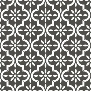 Flourish Provincial Black GL-Vit Textured Tile by null, a Patterned Tiles for sale on Style Sourcebook