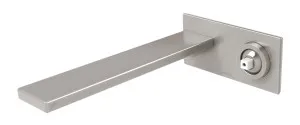 Zimi Wall Basin Set Straight 200 Brushed Nickel by null, a Bathroom Taps & Mixers for sale on Style Sourcebook