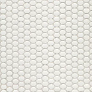 Mod Penny Round White Gloss Mosaic Tile by null, a Mosaic Tiles for sale on Style Sourcebook