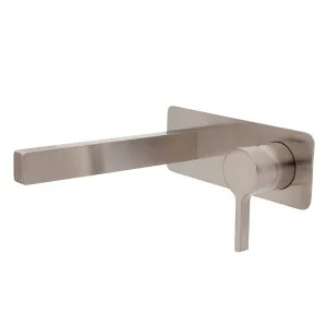 Sansa Wall Basin Set Straight 183 Brushed Nickel by null, a Bathroom Taps & Mixers for sale on Style Sourcebook