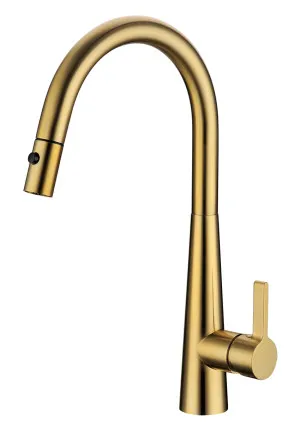 Luxa Sink Mixer Pull Out/Pull Down 223 Brushed Gold by null, a Kitchen Taps & Mixers for sale on Style Sourcebook