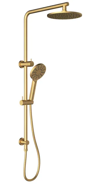 Lachlan MkII Twin Shower Brushed Gold by null, a Laundry Taps for sale on Style Sourcebook