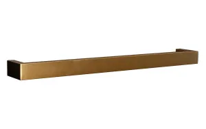 Towel Rail Heated Square 600 Brushed Gold by null, a Towel Rails for sale on Style Sourcebook