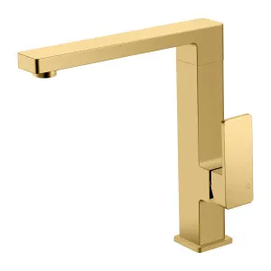 Ceram Sink Mixer Square Neck 196 Brushed Gold by null, a Laundry Taps for sale on Style Sourcebook