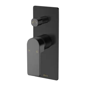 Flores Wall/Shower Mixer w Diverter Matte Black by null, a Shower Heads & Mixers for sale on Style Sourcebook