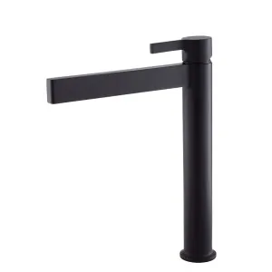 Sansa Vessel Basin Mixer Matte Black by null, a Bathroom Taps & Mixers for sale on Style Sourcebook