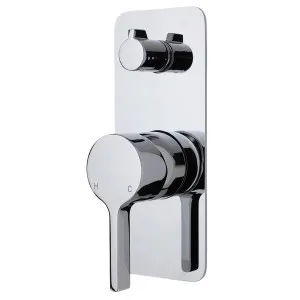 Sansa Wall/Shower Mixer w Diverter Soft Square Chrome by null, a Shower Heads & Mixers for sale on Style Sourcebook