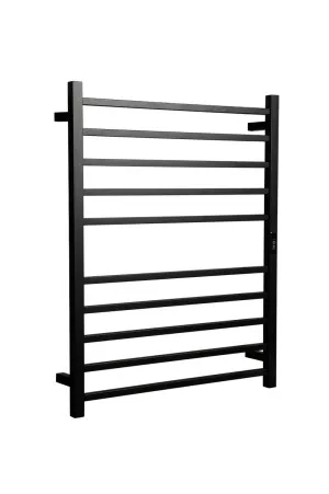 Towel Rail Heated Flat Square 700X900 Matte Black by null, a Towel Rails for sale on Style Sourcebook