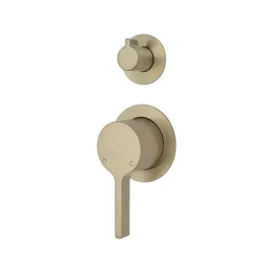 Sansa Wall/Shower Mixer w Diverter Small Plate Urban Brass by null, a Shower Heads & Mixers for sale on Style Sourcebook