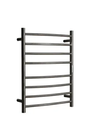 Towel Rail Heated Curved 530X700 Brushed Nickel by null, a Towel Rails for sale on Style Sourcebook