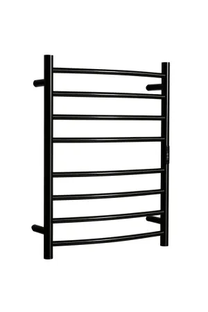 Towel Rail Heated Curved 530X700 Gun Metal by null, a Towel Rails for sale on Style Sourcebook