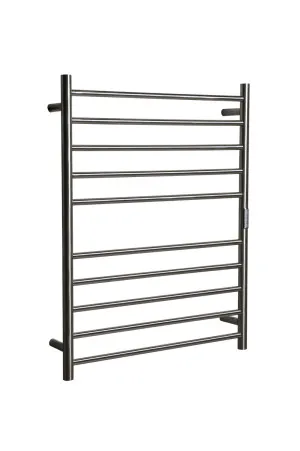 Towel Rail Heated Flat Round 700X900 Brushed Nickel by null, a Towel Rails for sale on Style Sourcebook