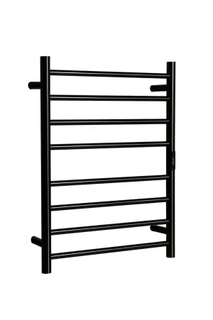 Towel Rail Heated Flat Round 530X700 Gun Metal by null, a Towel Rails for sale on Style Sourcebook