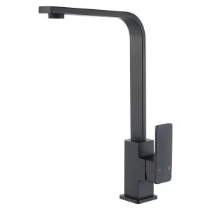 Ceram Sink Mixer Gooseneck 177 Matte Black by null, a Kitchen Taps & Mixers for sale on Style Sourcebook