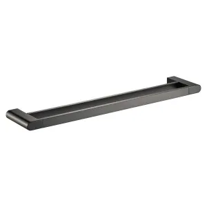 Flores Towel Rail Double 600 Gun Metal by null, a Towel Rails for sale on Style Sourcebook