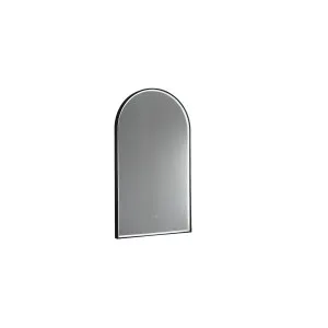 Arch LED Mirror 500X900 Matte Black by null, a Vanity Mirrors for sale on Style Sourcebook