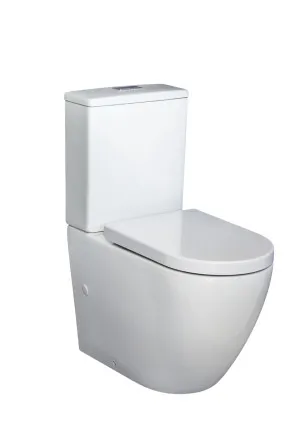 Alix Rimless Extra Height Back To Wall Toilet Suite S Trap Gloss White by null, a Toilets & Bidets for sale on Style Sourcebook