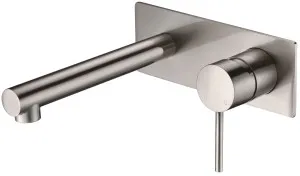 Hali Wall Basin Set Straight 175 Brushed Nickel by null, a Bathroom Taps & Mixers for sale on Style Sourcebook