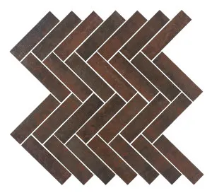 Metallic Iron Herringbone Mosaic by null, a Brick Look Tiles for sale on Style Sourcebook