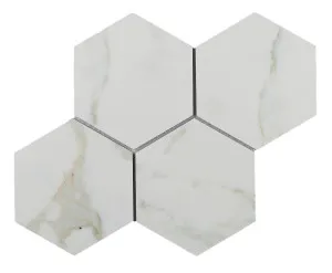 Euromarmo Calacatta Gold Polished Glaze Mosaic Tile by null, a Mosaic Tiles for sale on Style Sourcebook