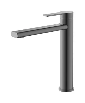 Lina Vessel Basin Mixer Gun Metal by null, a Bathroom Taps & Mixers for sale on Style Sourcebook