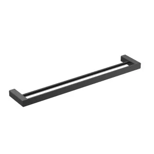 Platz Double Towel Rail 600 Matt Black by null, a Towel Rails for sale on Style Sourcebook